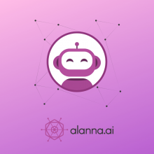 alanna.ai logo on pink background