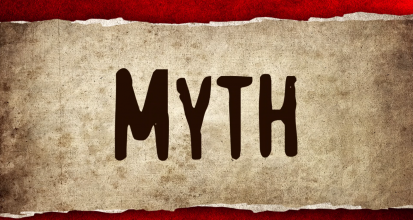 myth text on cream background